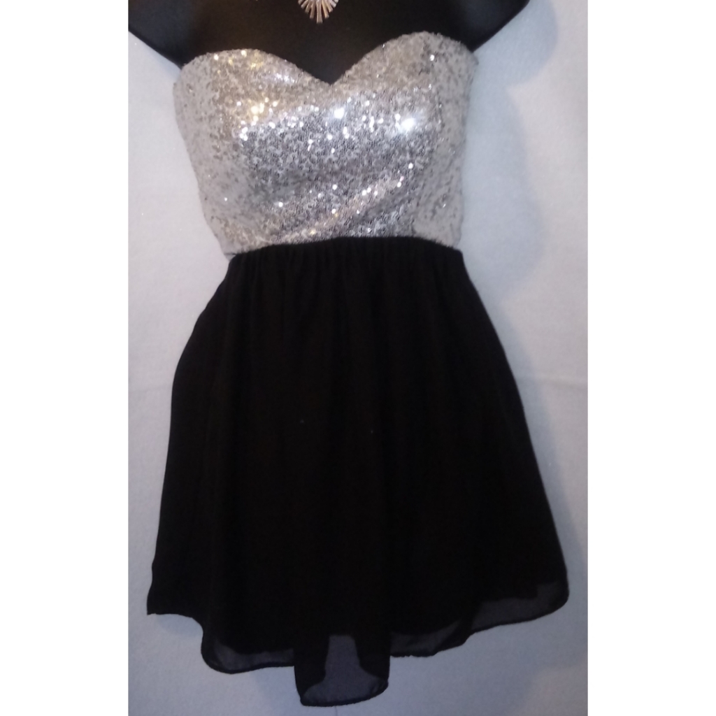 Strapless Sequined Mini